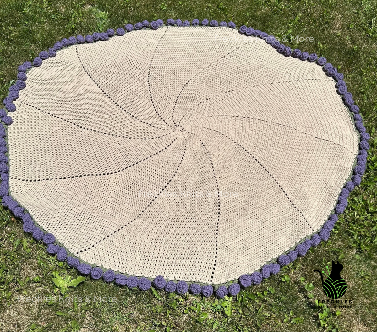 Lavender Rose Bouquet Blanket
