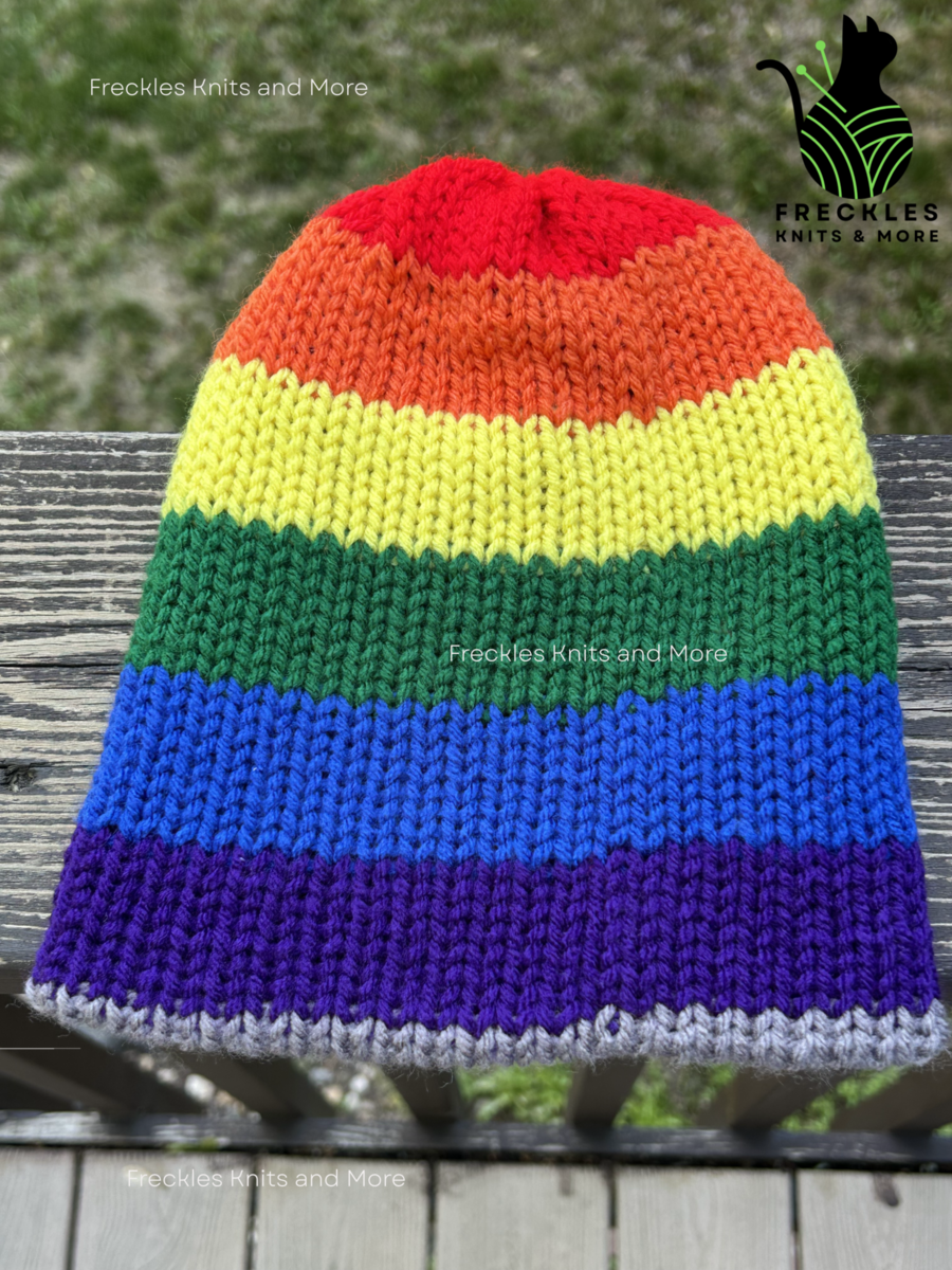 Knitted Hat (Gay Pride)